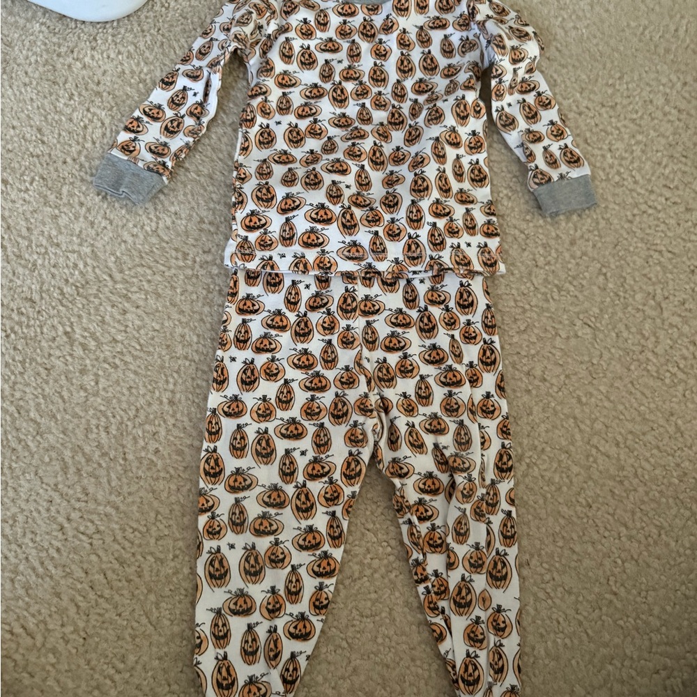 Burt's Bees Baby Gray and White Pajama Set